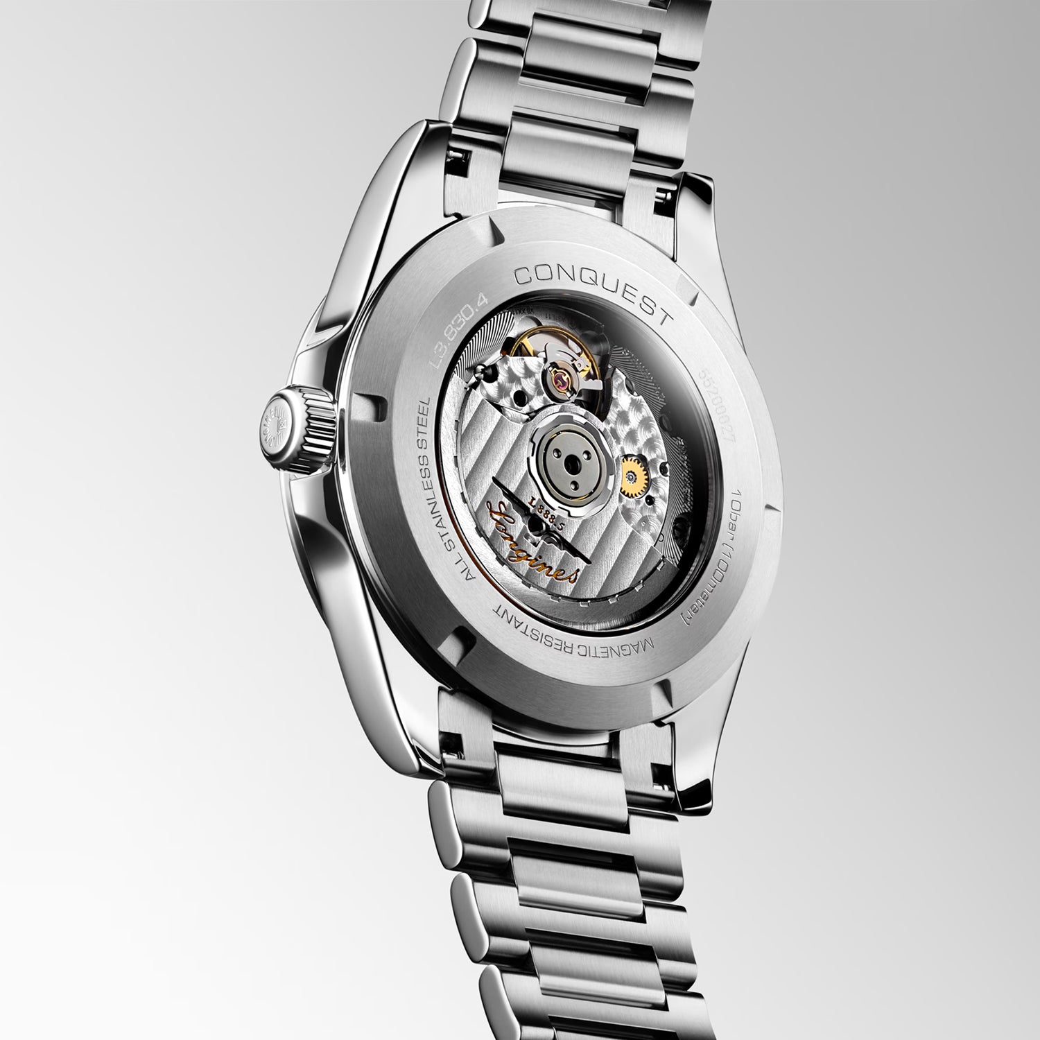 Conquest Men Automatic Green Dial Analog Stainless Steel Watch L38304026