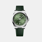 Conquest Men Automatic Green Dial Analog Rubber Watch L38304029