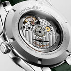 Conquest Men Automatic Green Dial Analog Rubber Watch L38304029