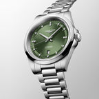 Conquest Men Automatic Green Dial Analog Stainless Steel Watch L38304076