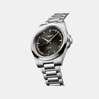 Conquest Men Automatic Black Dial Analog Stainless Steel Watch L38304576