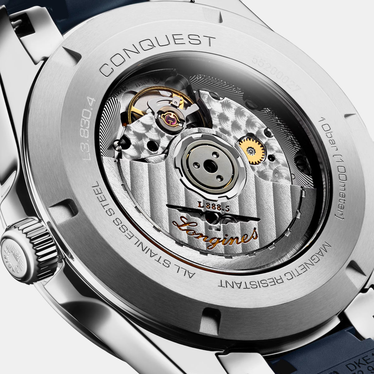 Conquest Men Automatic Blue Dial Analog Rubber Watch L38304929