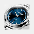 Conquest Men Automatic Blue Dial Analog Stainless Steel Watch L38304976