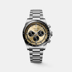 Conquest Men Automatic Gold Dial Analog Stainless Steel Watch L38354326