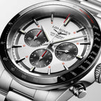 Conquest Men Automatic Silver Dial Chronograph Stainless Steel Watch L38354726