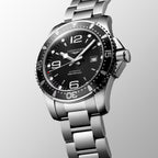 Hydroconquest Men Automatic Black Dial Analog Stainless Steel Watch L38414566