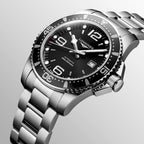 Hydroconquest Men Automatic Black Dial Analog Stainless Steel Watch L38414566
