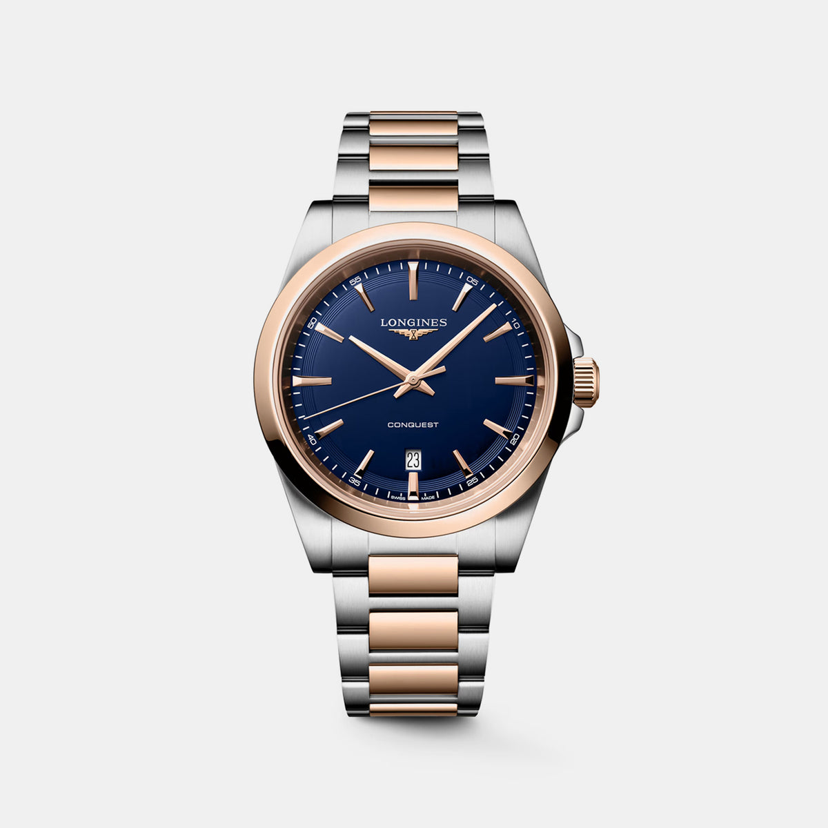 Conquest Men Quartz Blue Dial Analog Stainless Steel Watch L38603987