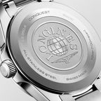Conquest Men Quartz Black Dial Analog Stainless Steel Watch L38604526