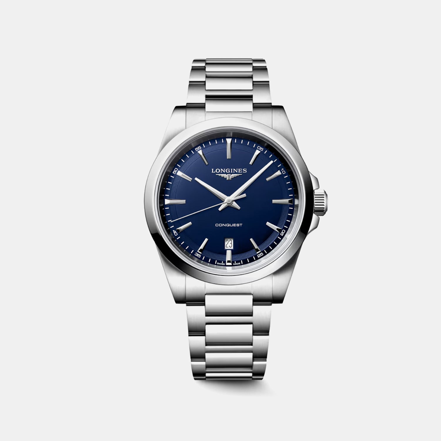 Men Quartz Blue Dial Analog Stainless Steel Watch L38604926