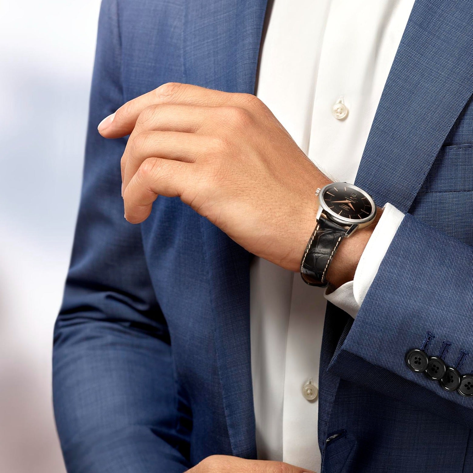 Longines Men Round Black watch