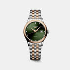Flagship Classic Women Automatic Sunray Green Dial Analog Stainless Steel Watch L43743077