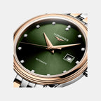 Flagship Classic Women Automatic Sunray Green Dial Analog Stainless Steel Watch L43743077