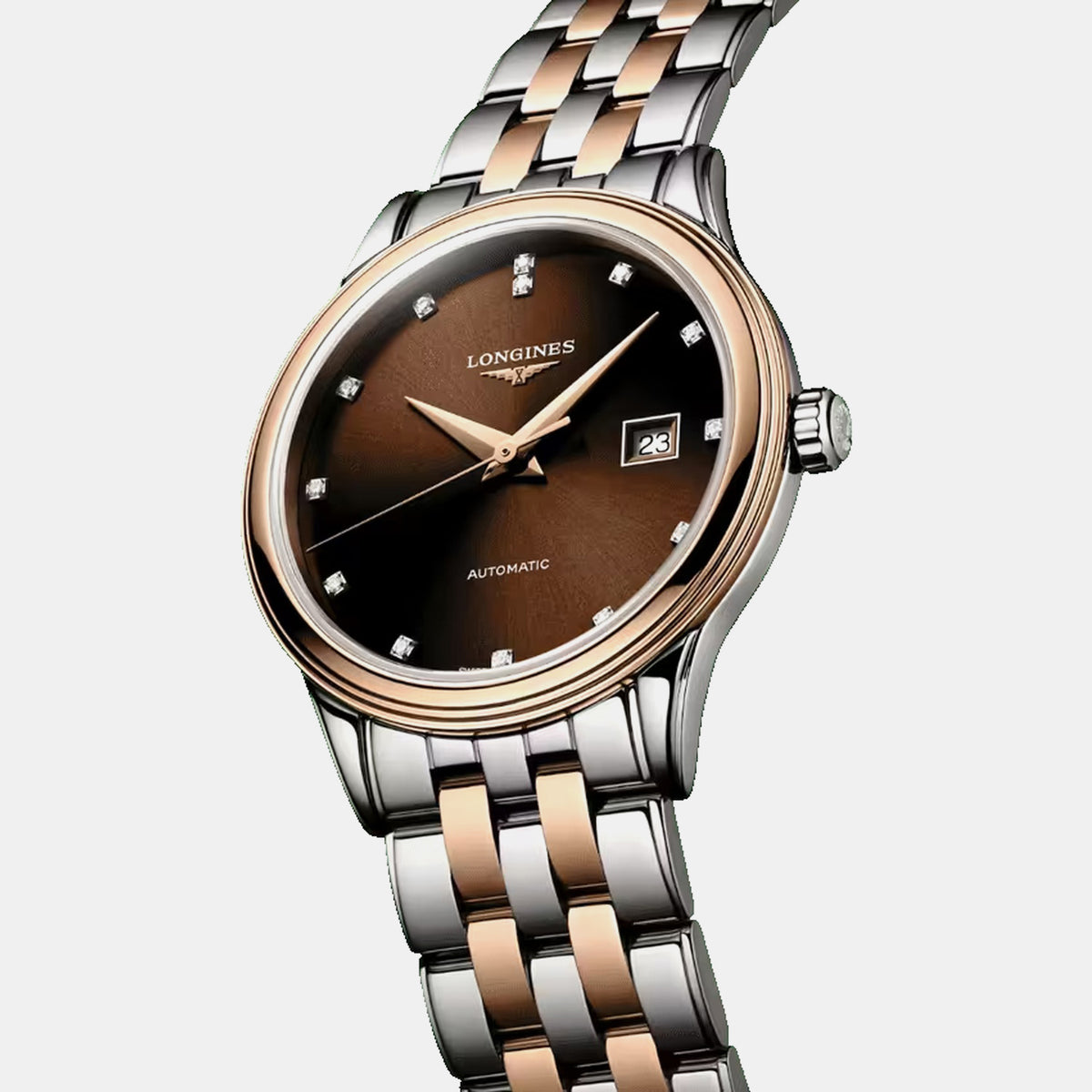 Flagship Classic Women Automatic Brown Dial Analog Stainless Steel Watch L43743087