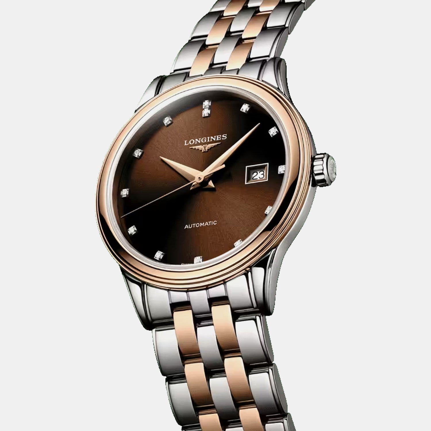 Flagship Classic Women Automatic Brown Dial Analog Stainless Steel Watch L43743087