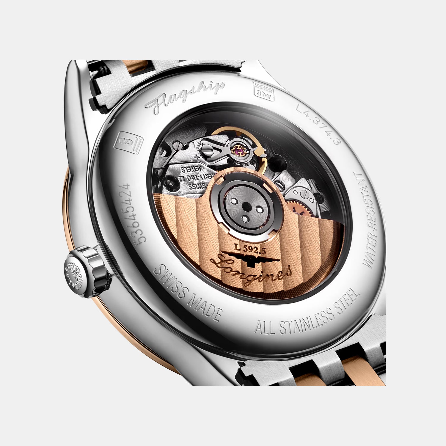 Flagship Classic Women Automatic Sunray Brown Dial Analog Stainless Steel Watch L43743087