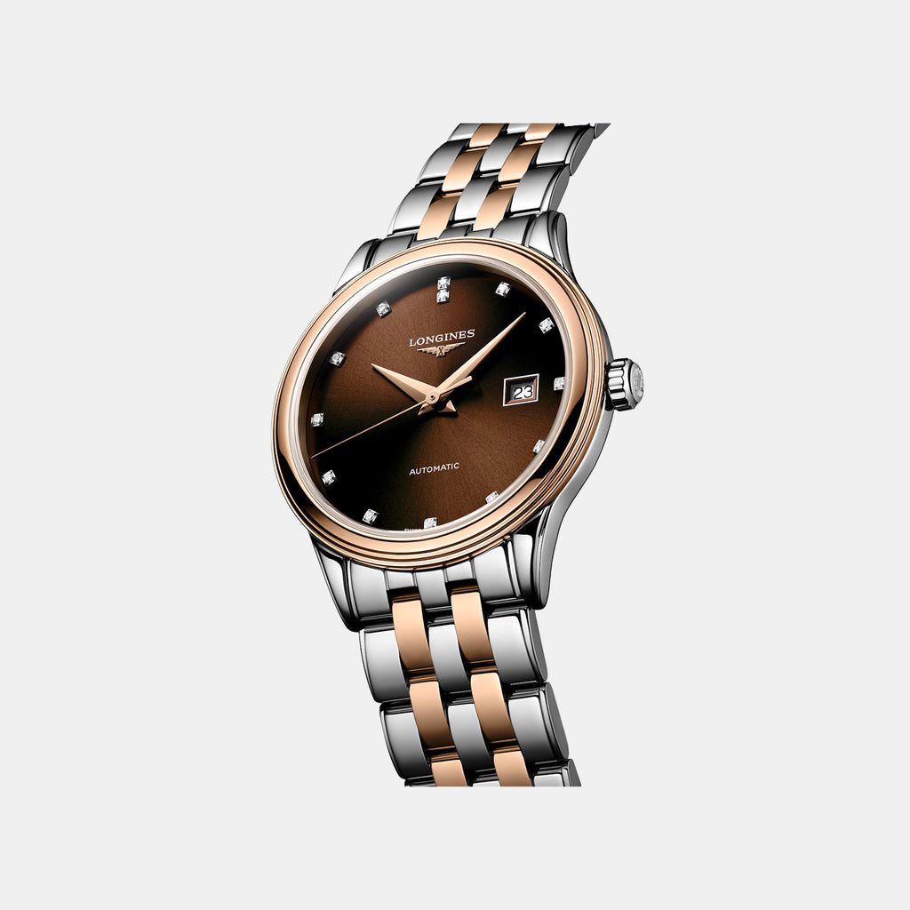 Flagship Classic Women Automatic Sunray Brown Dial Analog Stainless Steel Watch L43743087