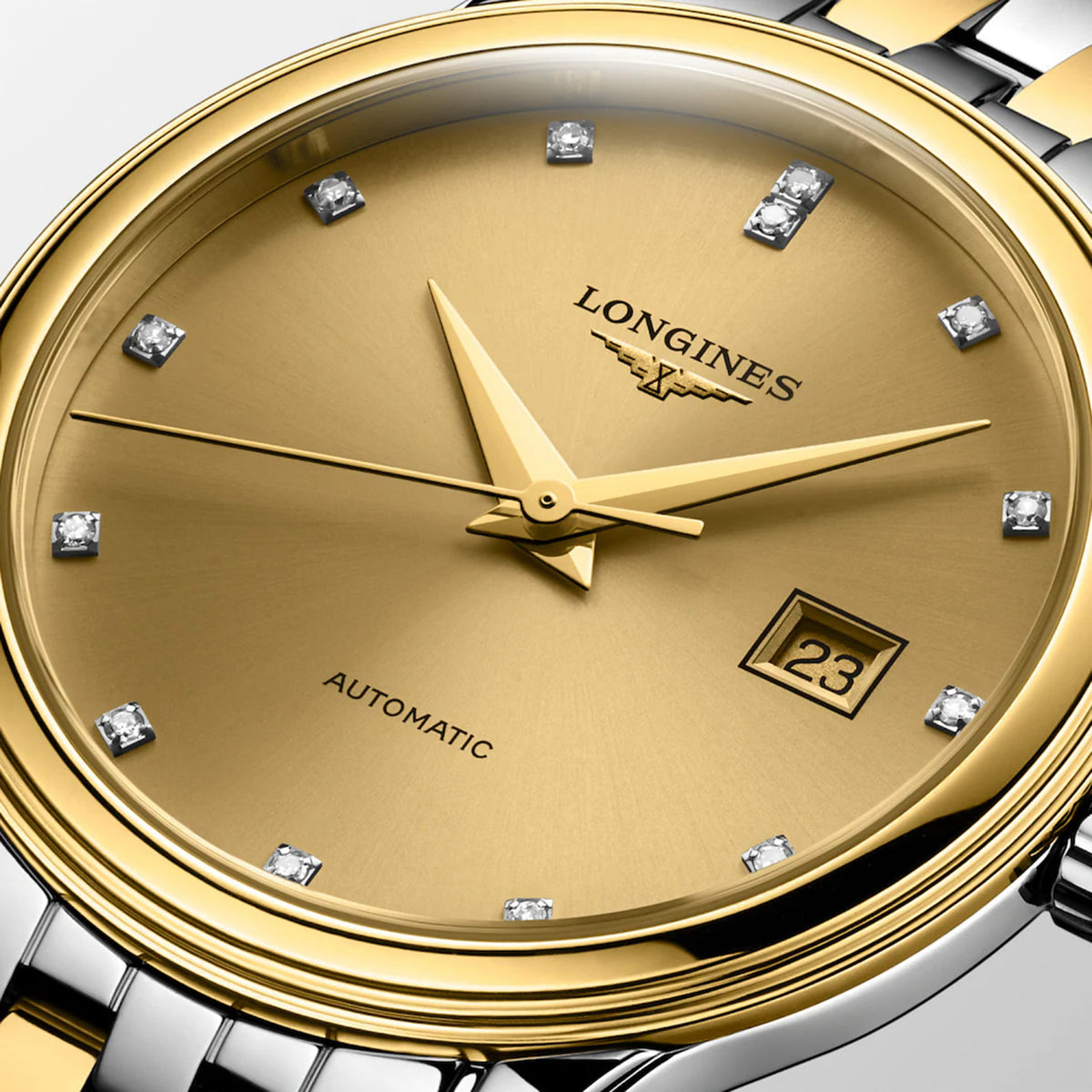 Flagship Classic Women Automatic Gold Dial Analog Stainless Steel Watch L43743387