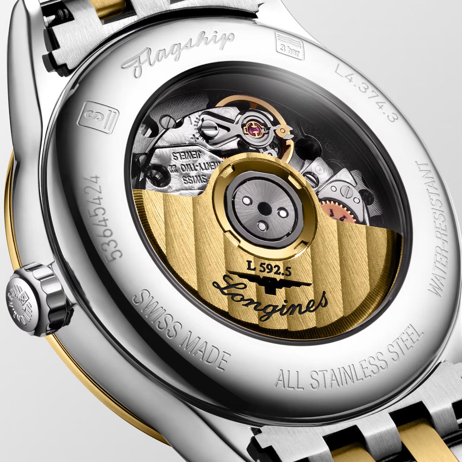 Flagship Classic Women Automatic Gold Dial Analog Stainless Steel Watch L43743387