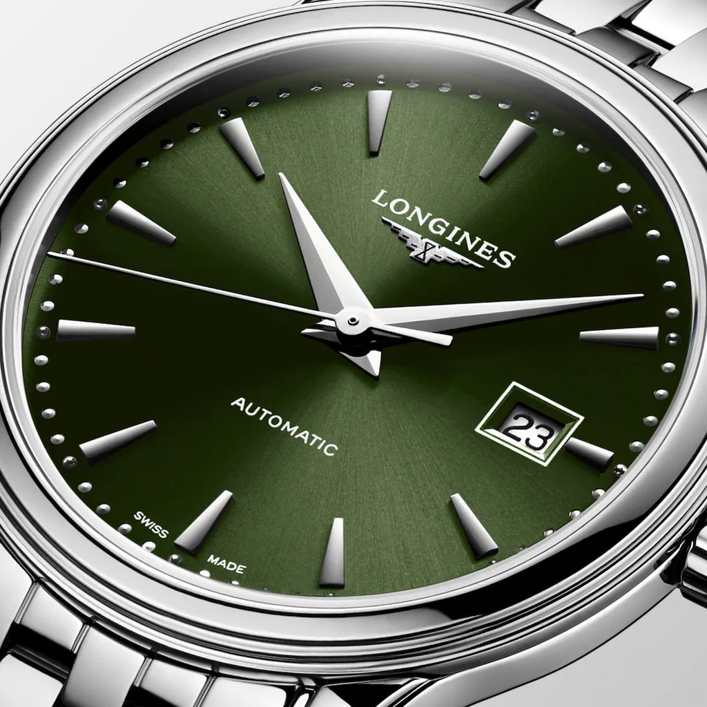 Flagship Classic Women Automatic Green Dial Analog Stainless Steel Watch L43744026