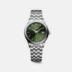 Flagship Classic Women Automatic Sunray Green Dial Analog Stainless Steel Watch L43744026