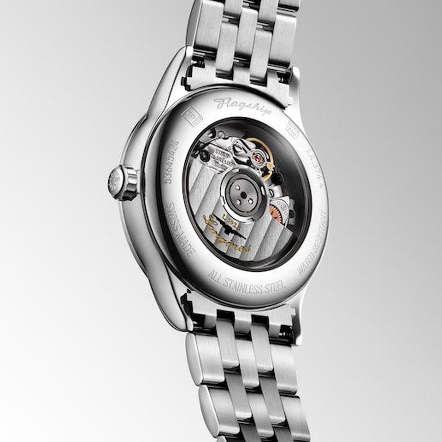 Flagship Classic Women Automatic Sunray Blue Dial Analog Stainless Steel Watch L43744976