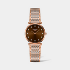 Women Quartz Brown Dial Analog Stainless Steel Watch L45121677