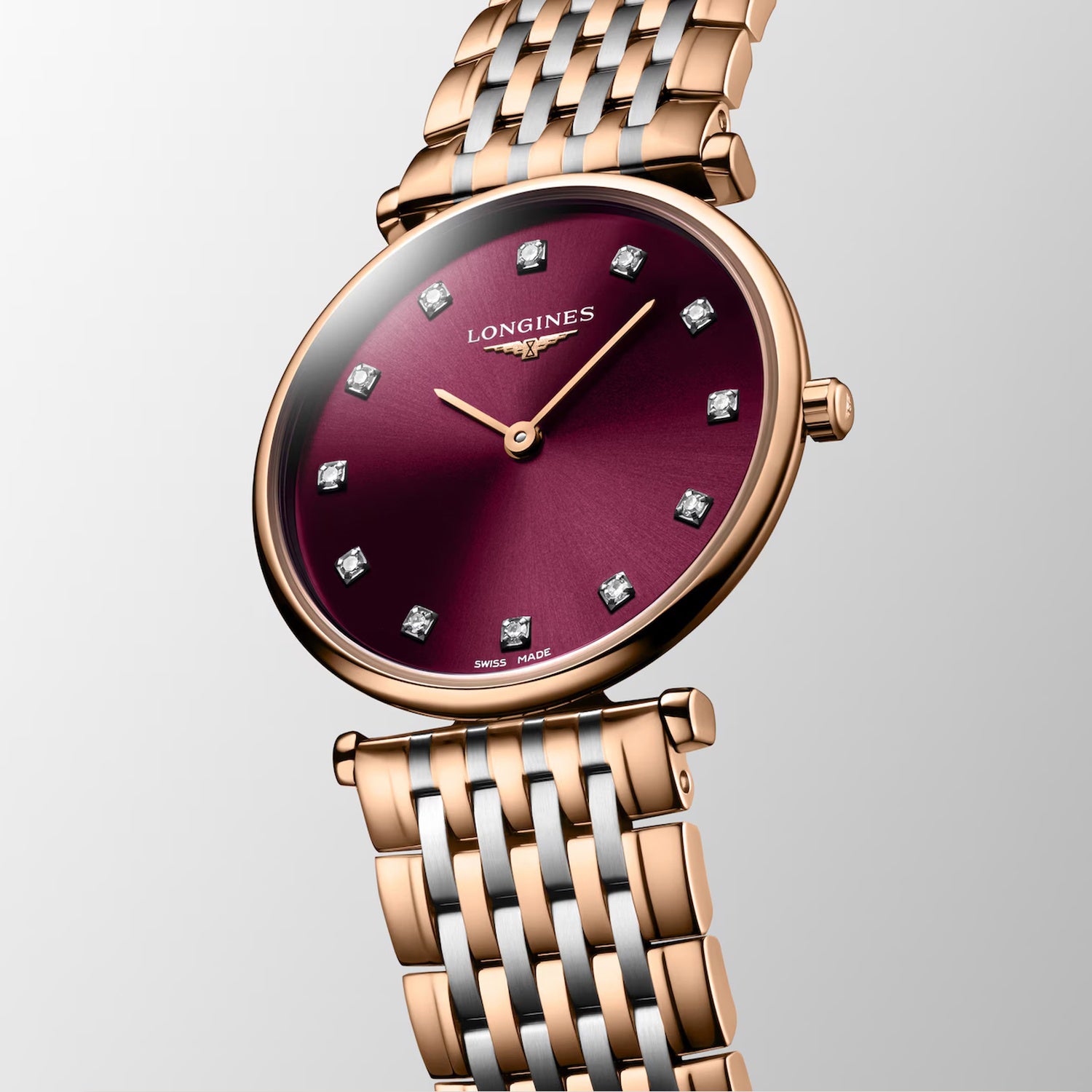La Grande Classique De Women Quartz Red Dial Analog Stainless Steel Watch L45121687