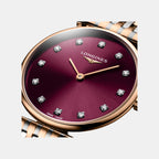La Grande Classique De Women Quartz Red Dial Analog Stainless Steel Watch L45121687