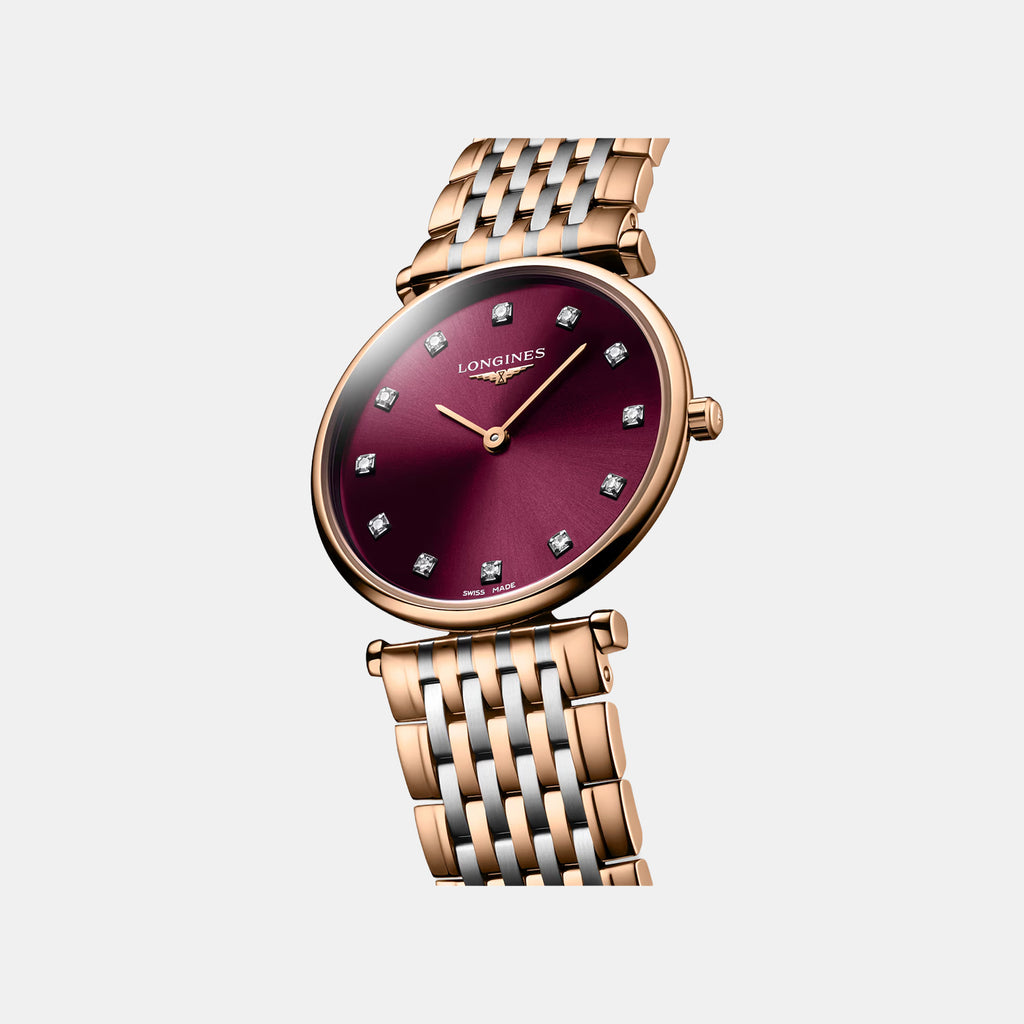 La Grande Classique De Women Quartz Red Dial Analog Stainless Steel Watch L45121687