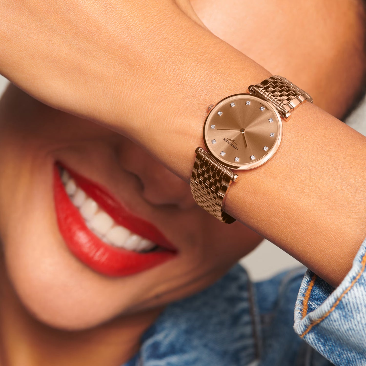 La Grande Classique De Women Quartz Gold Dial Analog Stainless Steel Watch L45121908