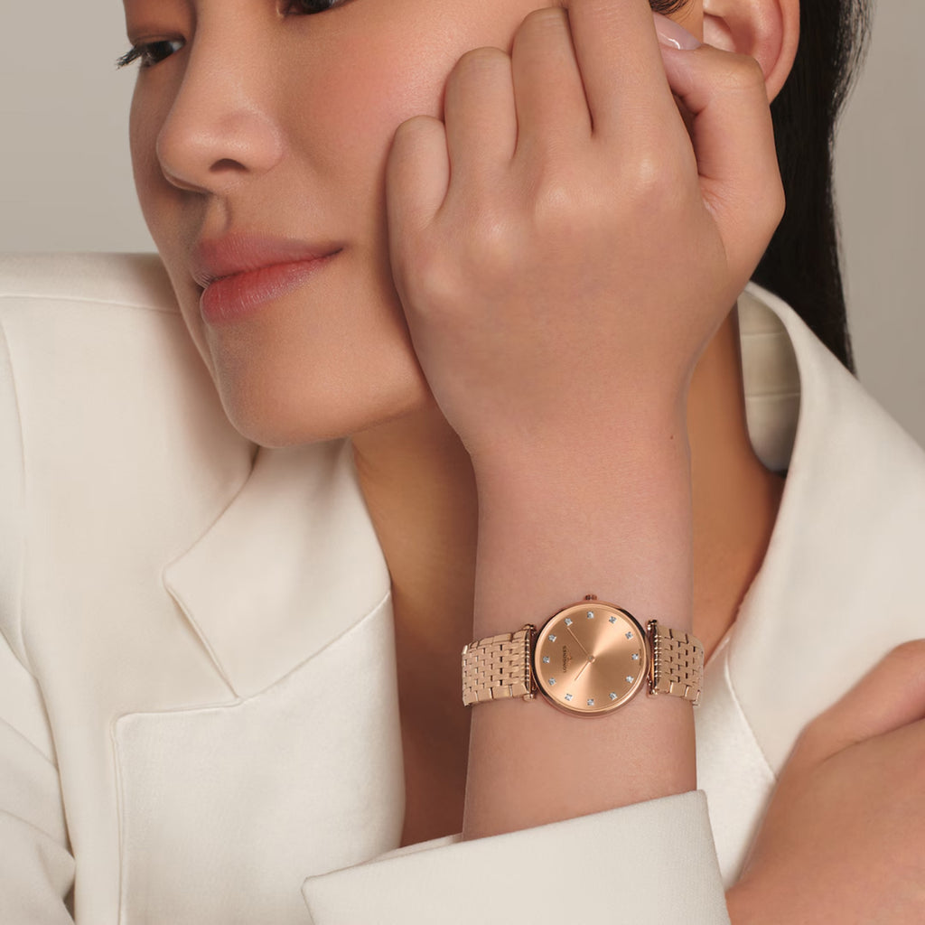 La Grande Classique De Women Quartz Gold Dial Analog Stainless Steel Watch L45121908