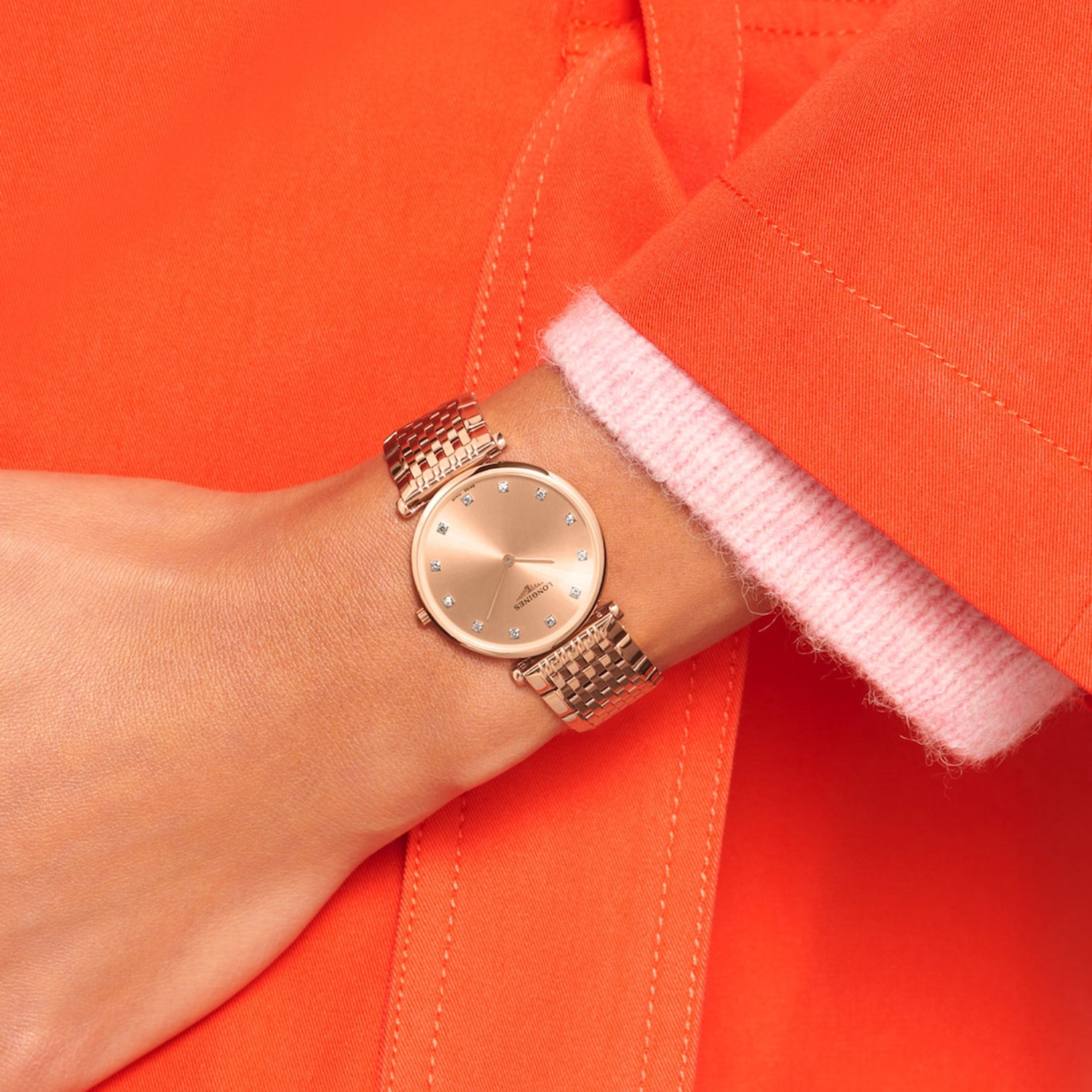 La Grande Classique De Women Quartz Gold Dial Analog Stainless Steel Watch L45121908