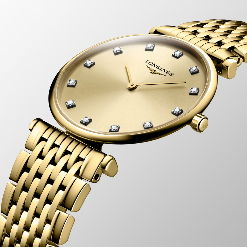 La Grande Classique De Women Quartz Gold Dial Analog Stainless Steel Watch L45122378