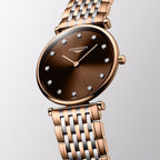 Women Quartz Brown Dial Analog Stainless Steel Watch L47661677
