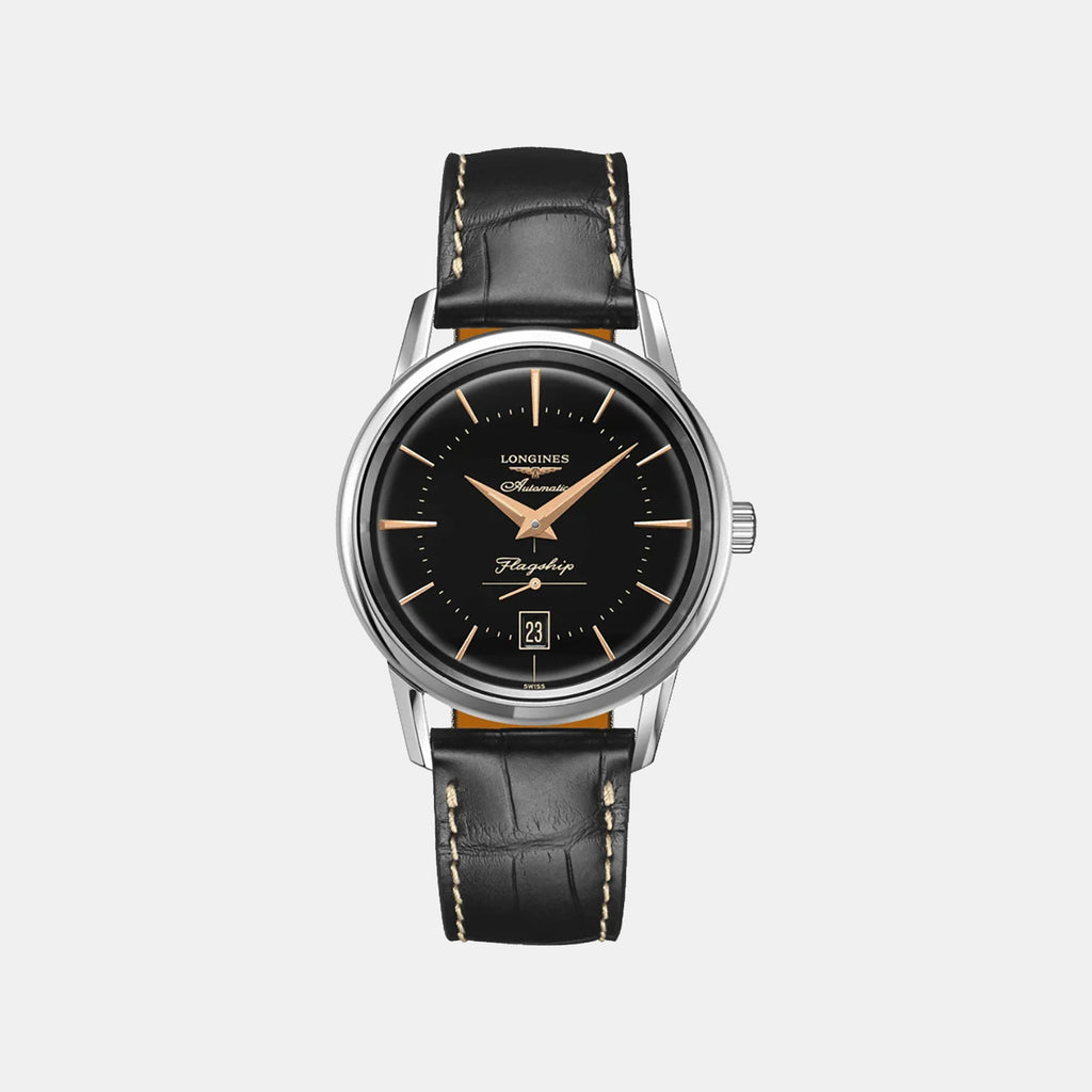 Flagship Heritage Men Automatic Black Dial Analog Leather Watch L47954580