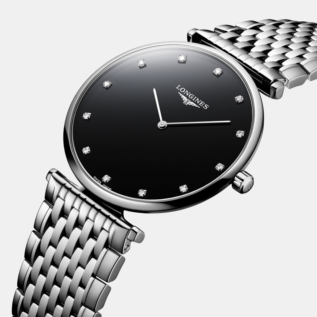 Men Quartz Black Dial Analog Stainless Steel Watch L48664586