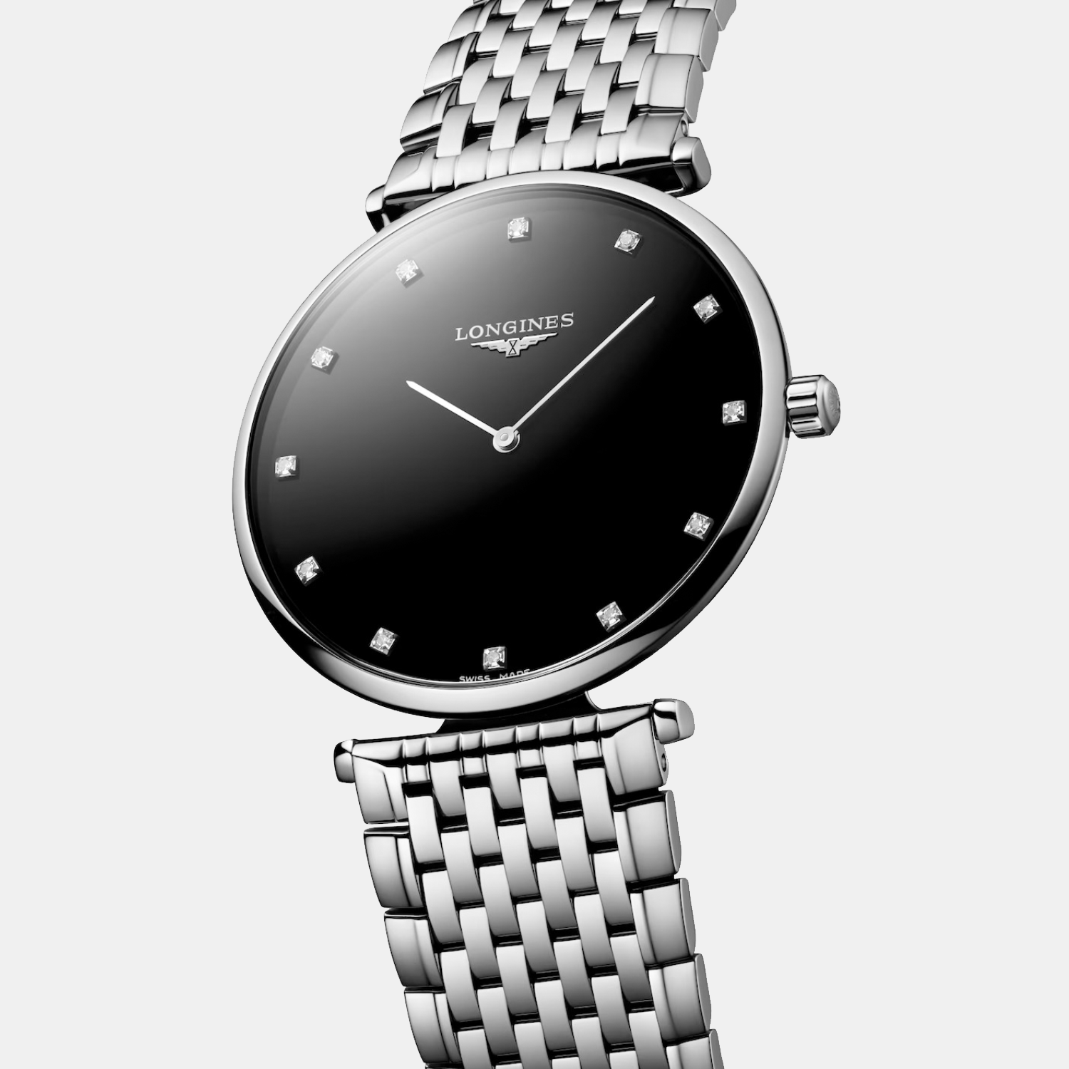 Men Quartz Black Dial Analog Stainless Steel Watch L48664586