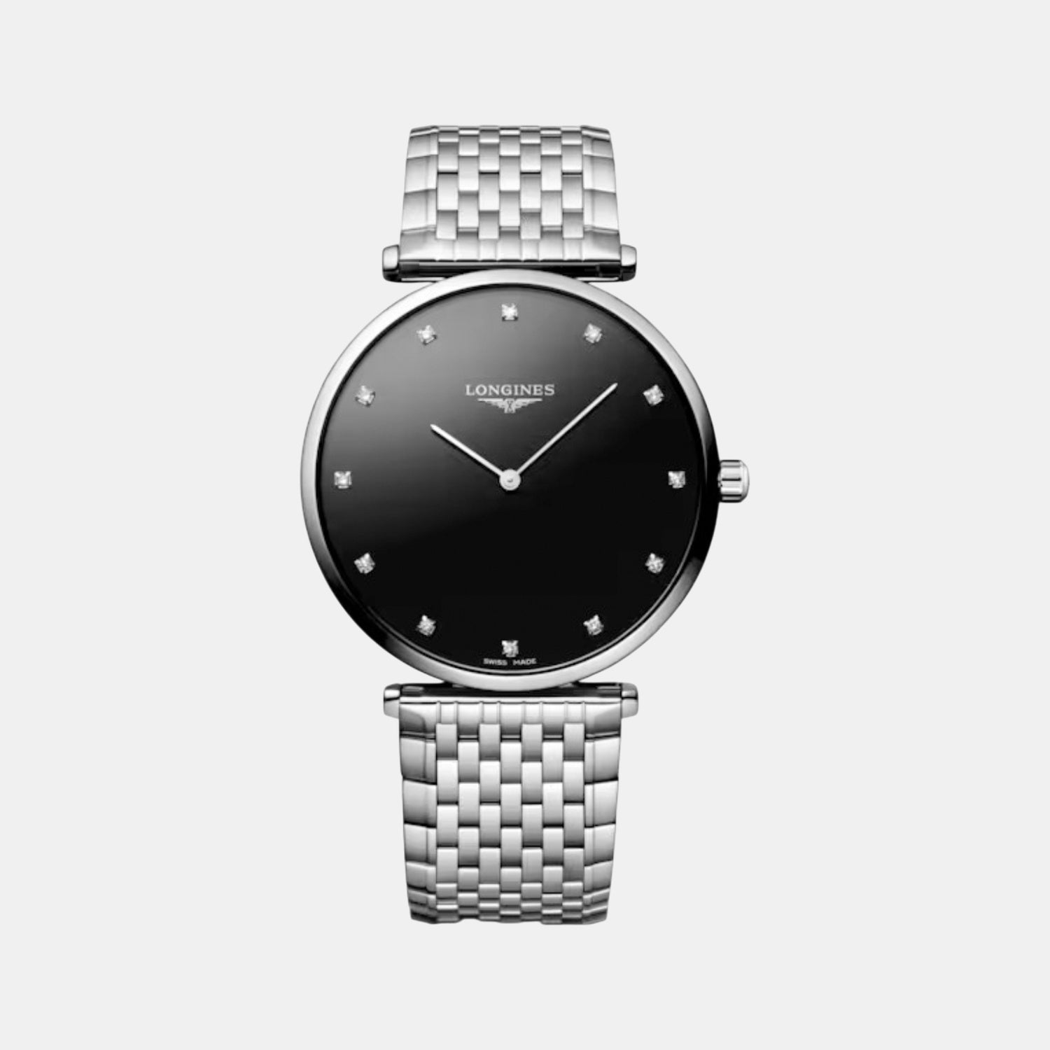 Men Quartz Black Dial Analog Stainless Steel Watch L48664586