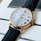 Men Automatic White Dial Analog Leather Watch L49041112