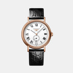 Men Automatic White Dial Analog Leather Watch L49041112