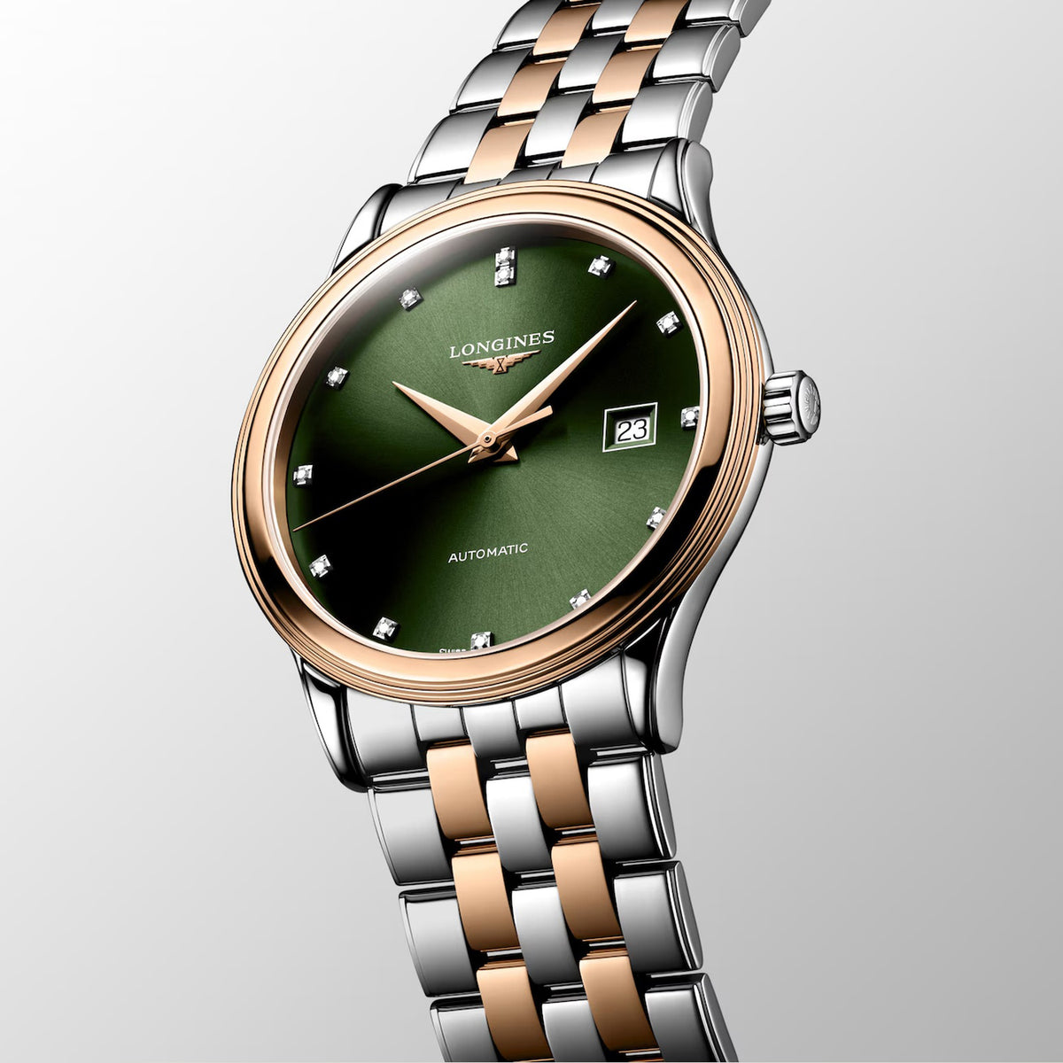 Flagship Classic Men Automatic Green Dial Analog Stainless Steel Watch L49843077