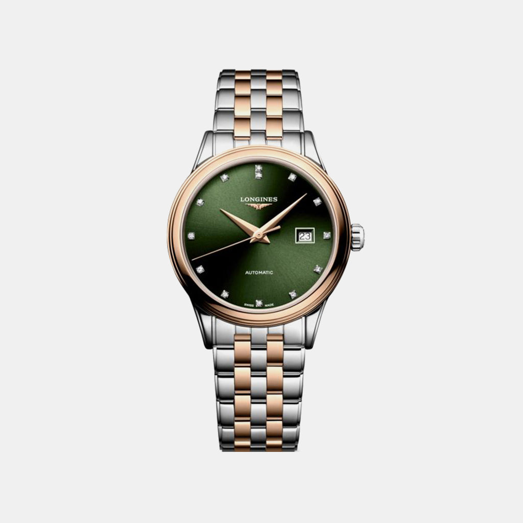 Flagship Classic Men Automatic Sunray Green Dial Analog Stainless Steel Watch L49843077