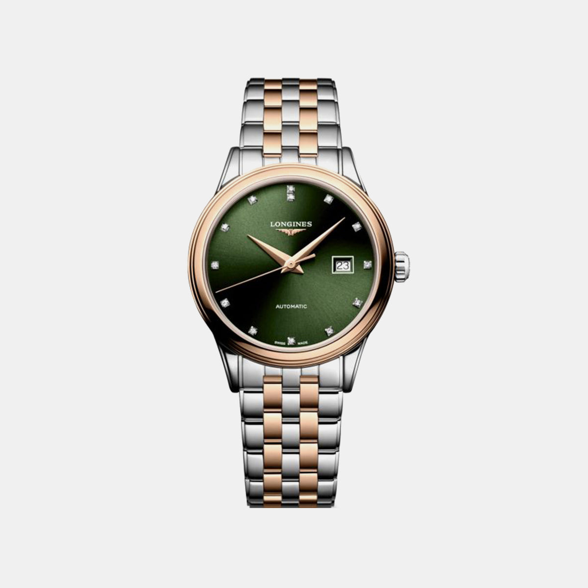Flagship Classic Men Automatic Green Dial Analog Stainless Steel Watch L49843077
