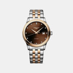 Flagship Classic Men Automatic Red Dial Analog Stainless Steel Watch L49843087