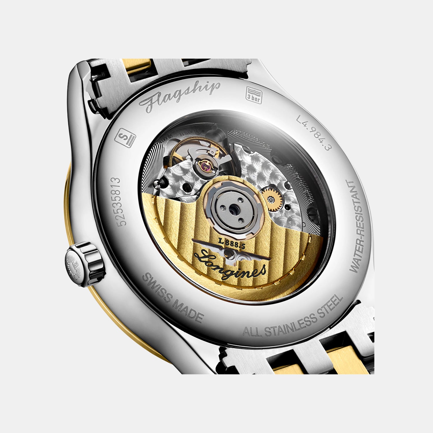 Flagship Classic Men Automatic Gold Dial Analog Stainless Steel Watch L49843387