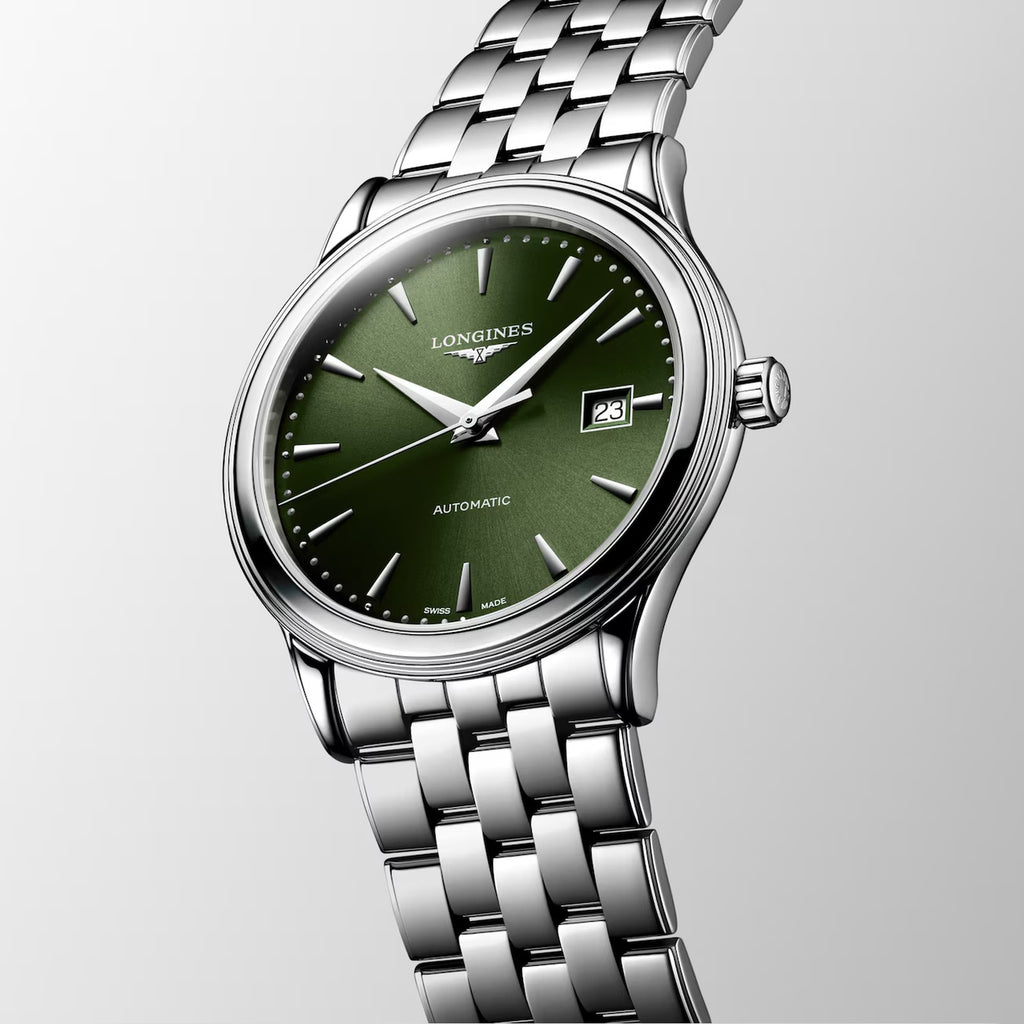 Flagship Classic Men Automatic Green Dial Analog Stainless Steel Watch L49844026