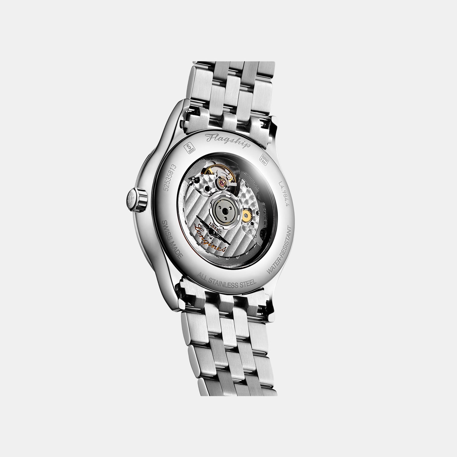 Flagship Classic Men Automatic Sunray Green Dial Analog Stainless Steel Watch L49844026