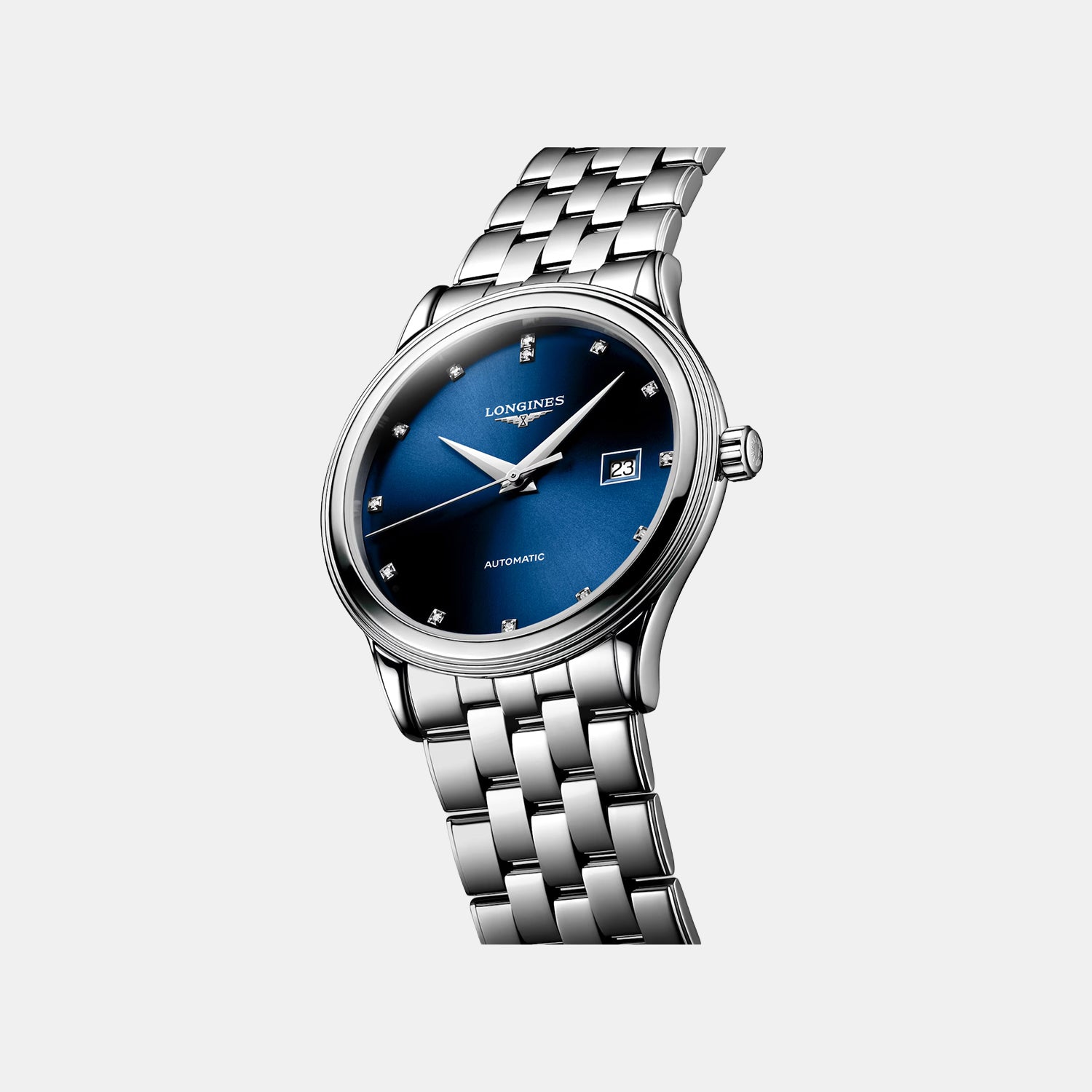 Flagship Classic Men Automatic Sunray Blue Dial Analog Stainless Steel Watch L49844976