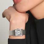 Mini Dolcevita Women Quartz Silver Dial Analog Stainless Steel Watch L52000716